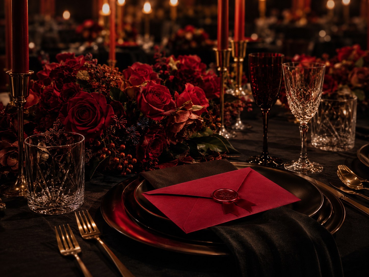 Elegant wedding table details